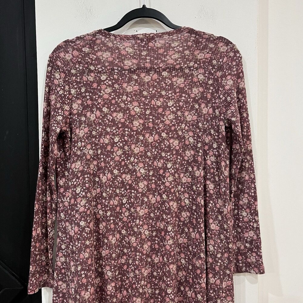 Lularoe Floral Longsleeve Ribbed Cardigan Size XS Pockets - Picture 6 of 7